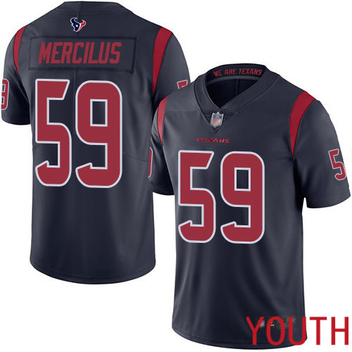 Houston Texans Limited Navy Blue Youth Whitney Mercilus Jersey NFL Football 59 Rush Vapor Untouchable